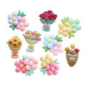 New Arrival Valentine love Gift Accessories Hand Flower Bouquet Design Flatback Resin Cabochon