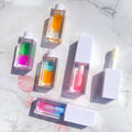 New Trending Double Color Plumper Lip Oil Private Label Moisturize Fruit Flavor Vegan Color Changing Lip Oil Tint Glow