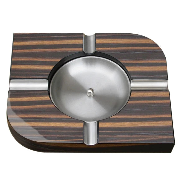 Wholesale Portable Smoke Ashtrays Luxury Design Wooden Customized Smoking Accessories Wooden Cigar Ashtray