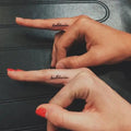 Custom Spiritual Quotes Couple Language Finger Tattoo 2-Week Waterproof Semi Permanent Jaguar Ink Non-Toxic Temporary Design