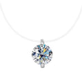 Collarbone Pendant Wholesale S925 Sterling Silver Women's Necklace Light Luxury 0.6ct Moissanite Gems Christmas Gift Idea R.GEM.