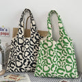 YIMYIK Fashion Lazy Style Wholesale Canvas Shopping Bag Ins Student Custom Tote Bag Large Capacity Eco Friendly Girls Handbag