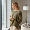 LuxeSoft Ladies' Winter Autumn Casual Korean Style Oversized Cashmere Blend Knit Pullover Long Breathable Cable Women's Sweaters