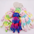 Octopus Plush Keychains Toys Cartoon Creative Lady Bag Charm Pendant Colorful Striped Kawaii Octopus Plush Keychain Sea Animals