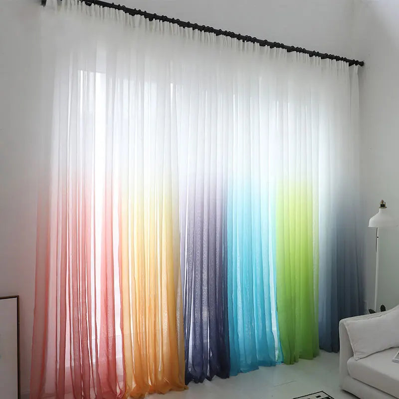 DaiRui Gradient Color Window Curtains for the Living Room Ready Made Room Curtain