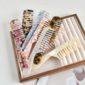 Custom New Acetate Hair Comb Simple Wide Tooth Comb Long Handle Anti-Static Hair Combs for Women