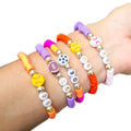 Sports Tennis Letter Inspired Game Day Accessories Gift Polymer Clay Baseball Stackable Friendship Bracelets