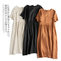 Factory Natural Design Hot Selling Linen Cotton Dress for Women