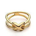 Double Line Knotting Unique Design Fashion Engagement Rings Inlay Anel Feminino for Women Popular Style Parties Jewelry