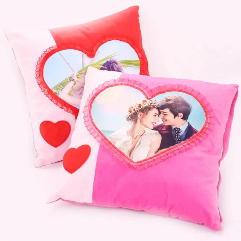 40X40CM Heart Sublimation Throw Pillow Case for Wedding Decoration