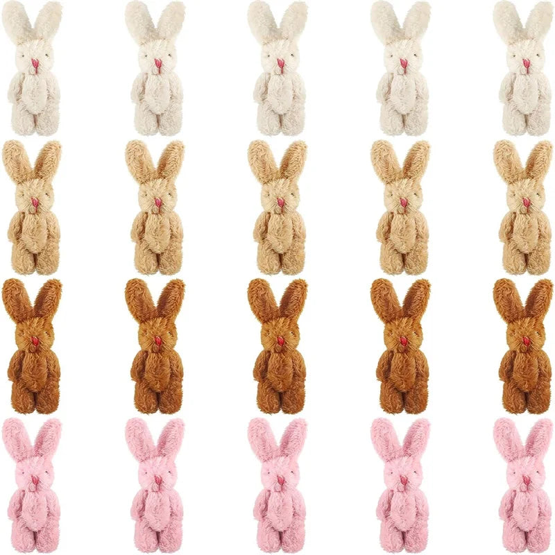 Mini Plush Small Bunny Doll Soft Easter Bunny Stuffed Animal Toy Christmas Thanksgiving Birthday Wedding Decorations Party