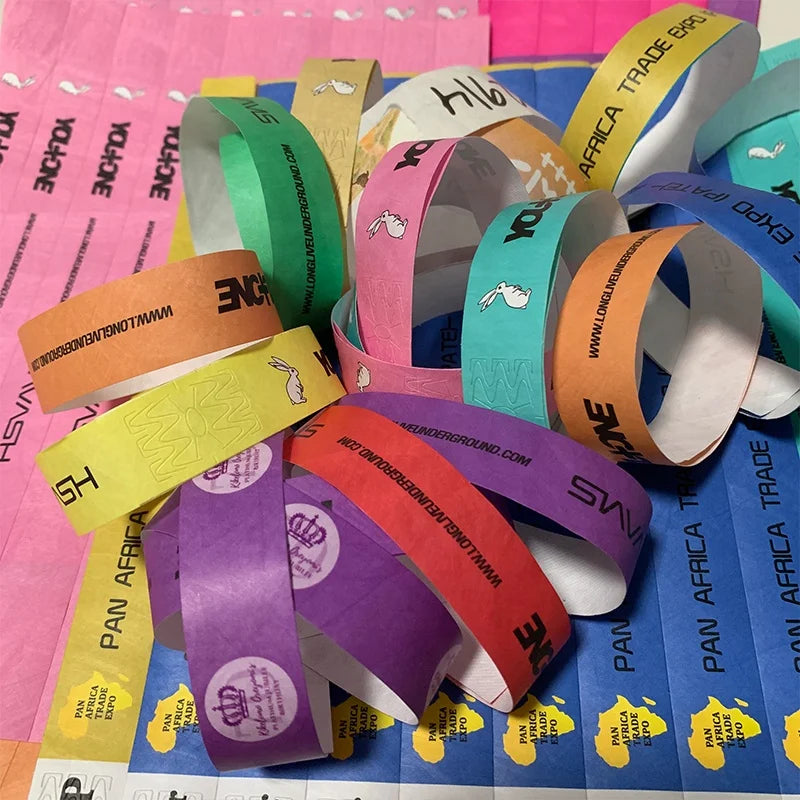 Cheap Custom Printable Tyvek Wristbands Disposable Waterproof Paper Bracelet Wrist Bands for Events