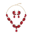 Crystal Chunky Jewellery Set Costly None Tarnish No Fade Waterproof Necklace Earring Sets for Ladies