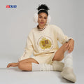 Women's Sets Wholesale Luxury Casual Short Sets for Women Custom Embroidery logo Crewneck Sweatshirt and Shorts Set Clothing