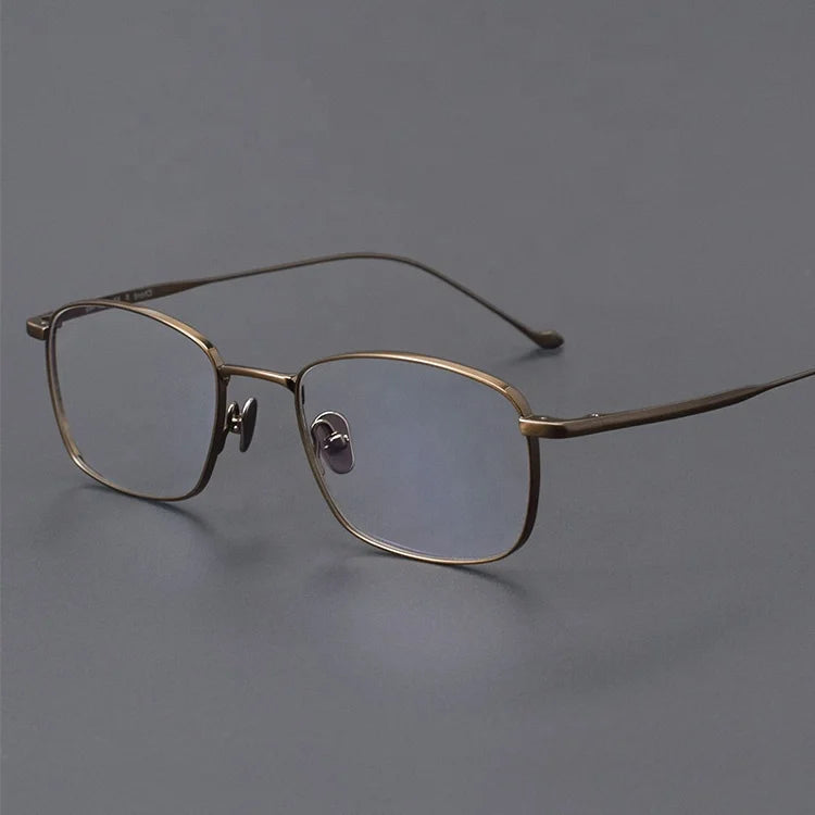 Titanium Unisex Eyeglasses Frames Vintage Style Lightweight Full Rim Solid Pattern Radiation Protection Optical Glasses
