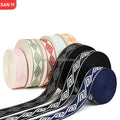 hot-sale check pattern 50mm Polyester Jacquard Webbing strap for bag strap wear-resisting seat belt strap Luggage strap