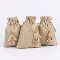 New Christmas Set Burlap Bag Christmas Calendar Countdown Hanging Bag Packaging Gift Bag Set