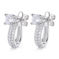 Stunning Fashion Design 925 Sterling Silver D Color Moissanite Detachable Hoop Earrings Convertible Stud Earring