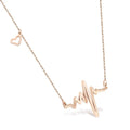 Made in China ECG Stainless Steel Ladies Jewelry 18K Gold Women Heart Necklace