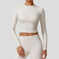 Women's Lightweight Seamless Long Sleeve Yoga Top Cool Dry Breathable Fitness Activewear Quick-Drying and Comfortable