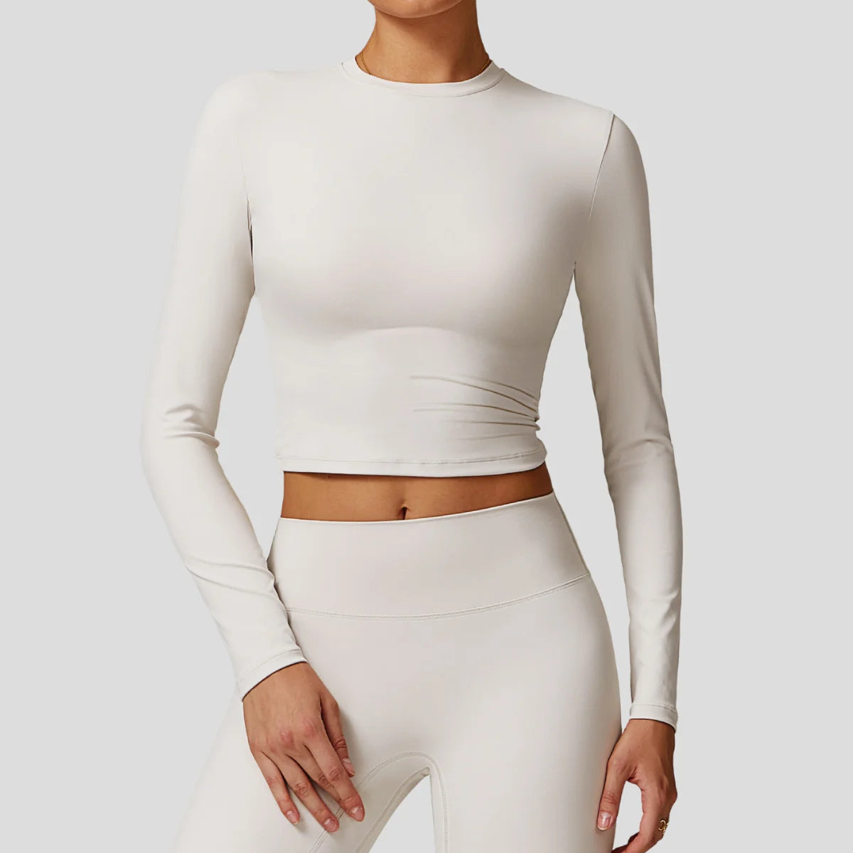 Women's Lightweight Seamless Long Sleeve Yoga Top Cool Dry Breathable Fitness Activewear Quick-Drying and Comfortable