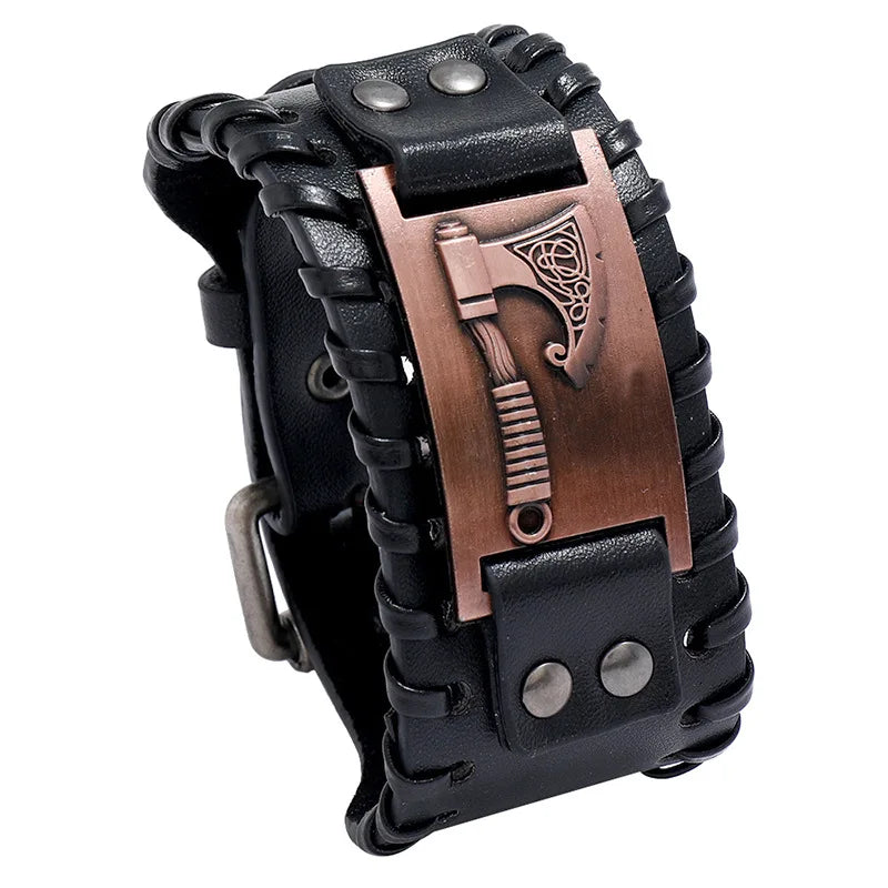 Viking Tomahawk Accessories Men's Leather Bracelet Personalized Weaving Domineering Pirate Bracelet