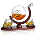 RTS Fathers Day Top Selling Shape Glass Crystal Globe Whiskey Decanter Bottle Glasses Cup Cups Set