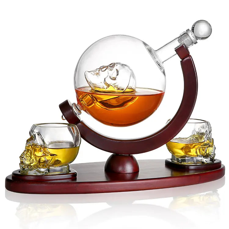 RTS Fathers Day Top Selling Shape Glass Crystal Globe Whiskey Decanter Bottle Glasses Cup Cups Set