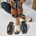 Sandals for slippers Genuine Leather Luxury Brand Fashionflats Casual Non-slip Beach Sandalia slippers for Cross-strap