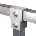 Aluminum Material Square Tube Connector for 25*25 Square Tube Tee Pipe Fittings Product