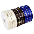 Customized LOGO Happy Birthday Ribbon Wholesale Production Grosgrain Print Happy Father's Day Ribbon