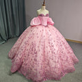 Jancember 6793 Shiny Pink Pearls Empire Quinceanera Dresses for 15 Girls