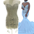 WDP-465 New Arrivals Custom Color Forest Bling Hot Pink Rhinestone Bodice Leaf Applique Glass