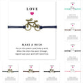 Manufacturer Handmade Motocross Cycle Racing Bicycle Cycling Biker Dirt Bike Riding Charm Men Rope Ladies Bracelet Women