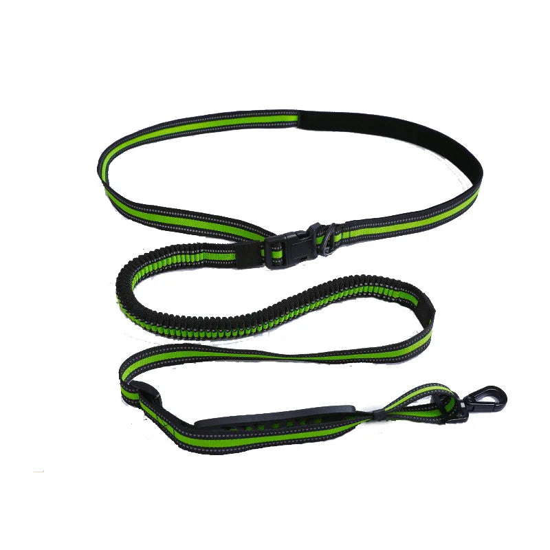 Multi Function Running Retractable Rope Collar Professional Harness Reflective Adjustable Walking Belt Hands Free Dog Polyester