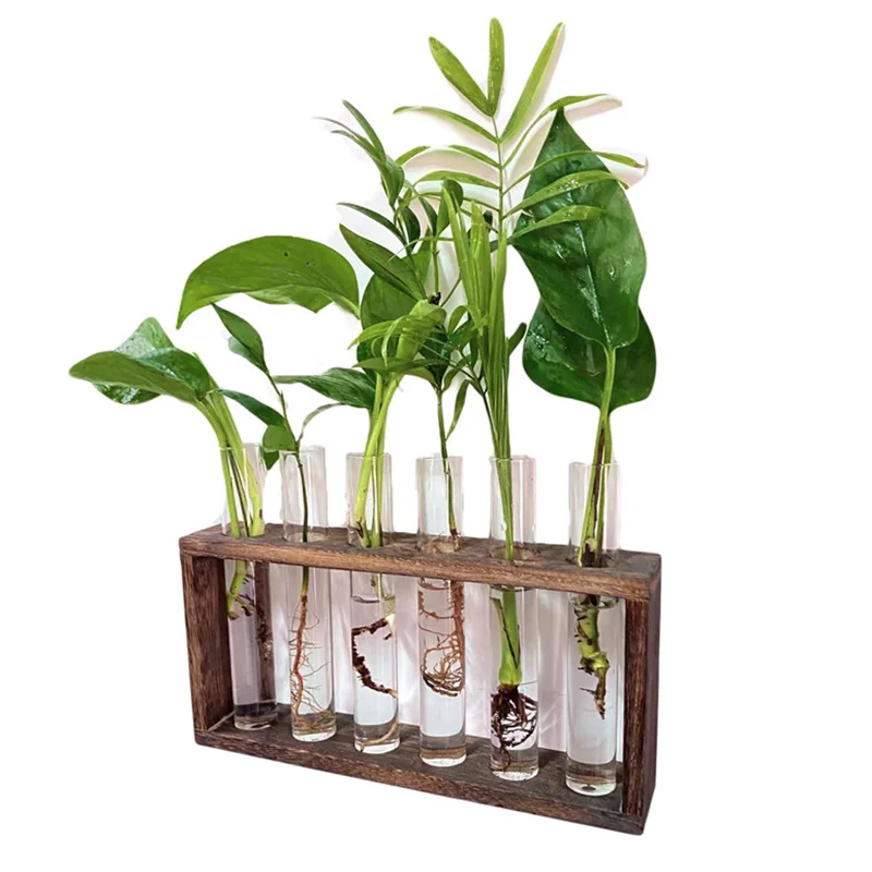 Modern Handmade Glass Test Tube Flower Bud Vase Unique Design for Home Decor