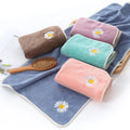 Wholesale Thick 2 Pcs Custom logo Luxury Bath Towels Embroidery Multicolor Soft Microfiber Bathroom Towel Sets