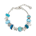BINSHUO Jewelry Hot Sale Alloy Plated Blue Ocean Collection DIY Ladies Bracelet Starfish Turtle Beaded Bracelet Jewelry