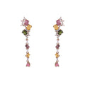 Elegant Rose Gold Plated 925 Sterling Silver  Natural Tourmaline Drop Earrings for Women Gifts for Mother's Day