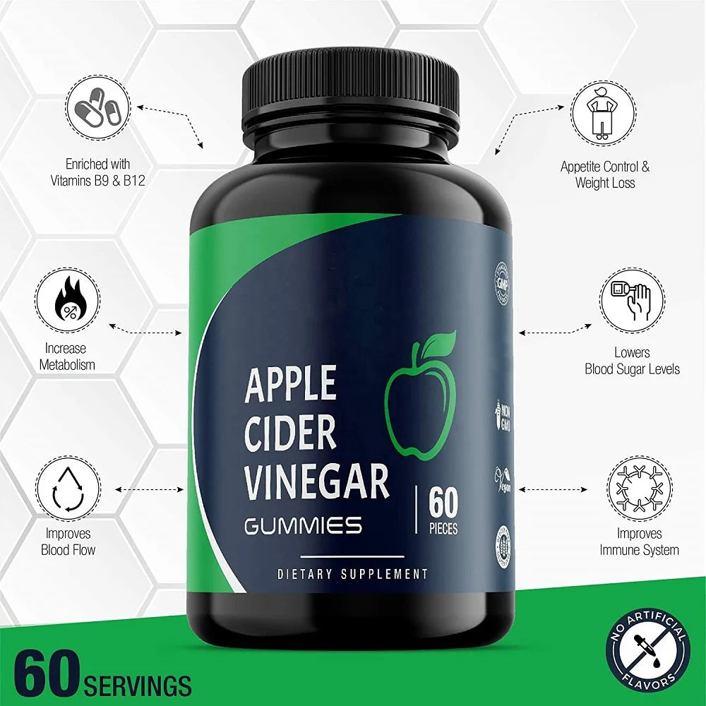 2025 Hot Mother Pectin Halal Keto Sample Apple Cider Vinegar Gummies Helps Slimming And Detoxify MegaBDM