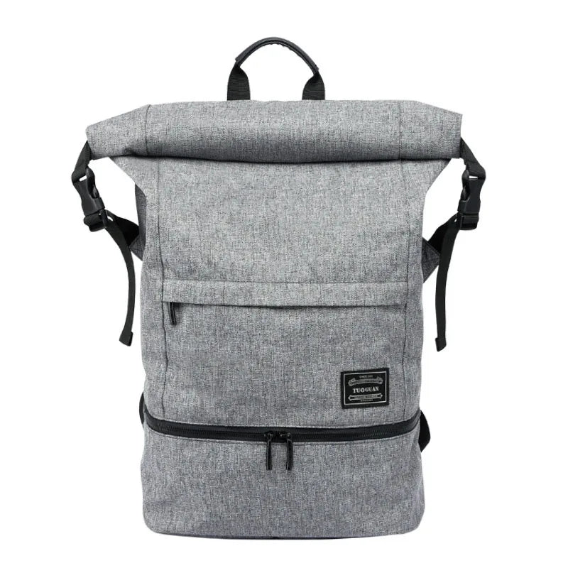 Custom Waterproof Business Laptop Athletic Training Sports Luggage Backpack Roll Top Backpack for Travel