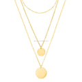 Fashion Multi Layered Round Pendant Chain Necklace