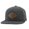 Hip Hop 6 Panel Custom Embroidery Polyester Melange Grey Flat Visor Baseball Cap