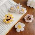 Hot Selling Wholesale Acetic Acid Catch Clip Gradient High-end Clip Acetate Medium Flower Hair Claw Clips for Girls Accessories