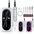 45000RPM Nail Drill Machine Electric Portable Nail File Rechargeable Sander for Gel Nails Polishing for Home Manicure Salon