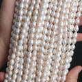 7-10mm B Grade Natural Rice Shape Freshwater Pearl Loose Beads for Jewelry Making