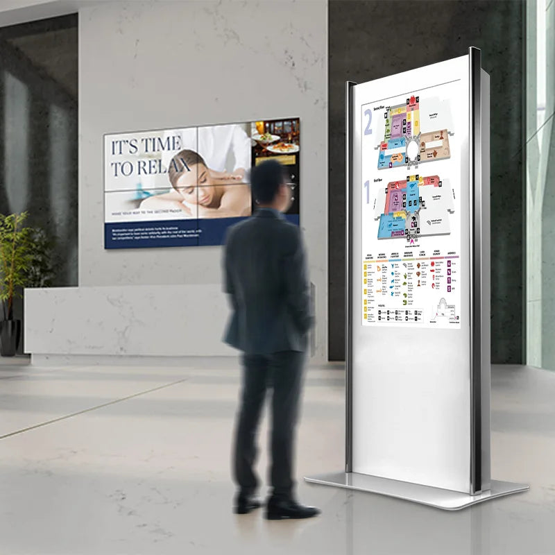 Totem Lcd 200x100 cm Real Time Lcd Digital Totem Lcd Totem Floor Standing