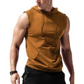 Fitspi Bodybuilding Muscle Cut Off T Shirt Mens Sleeveless Gym Training Hooded Tank Top Hoodie Athletic Wear