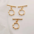 WT-JFE108 18k Copper Wrapped Gold Color Protection 0T Buckle Connection Tail Necklace Bracelet Gold Plated Earring