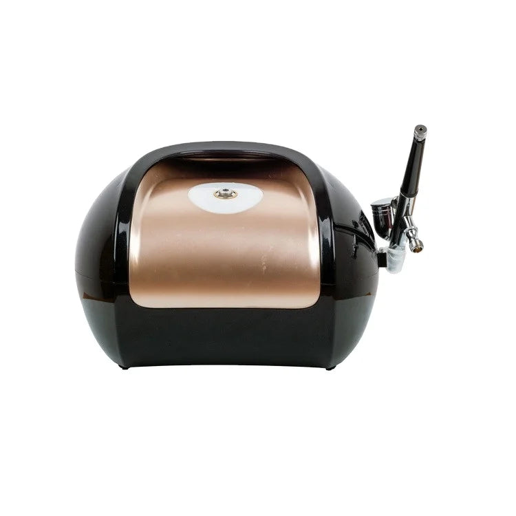HS-579K Airbrush Nail Paint Compressor Gravity Feed Piston Type Durable Copper Material